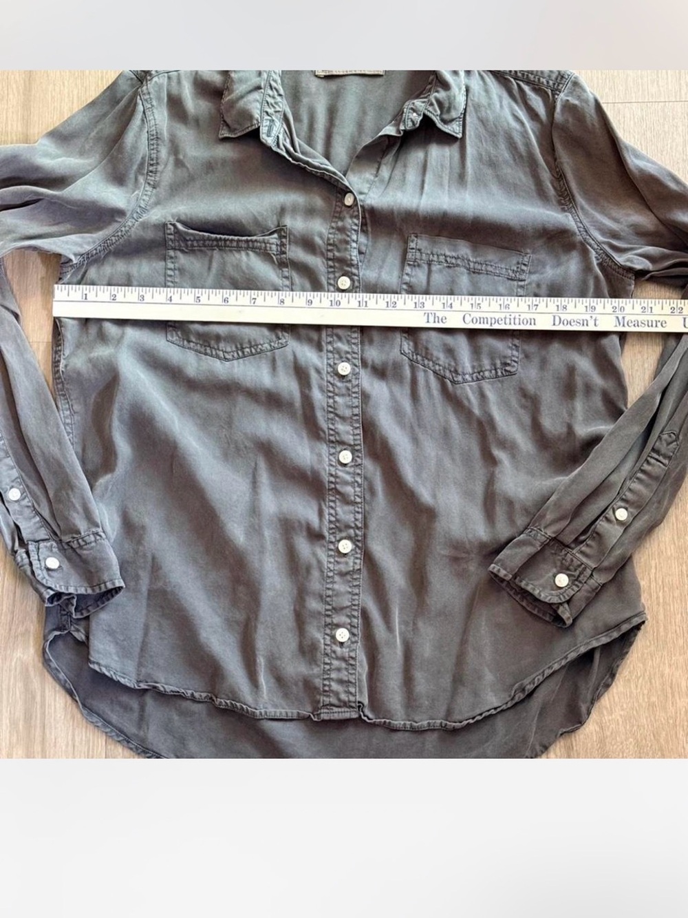 Abercrombie & Fitch Washed Button-Down Shirt - Gray - Picture 4 of 4
